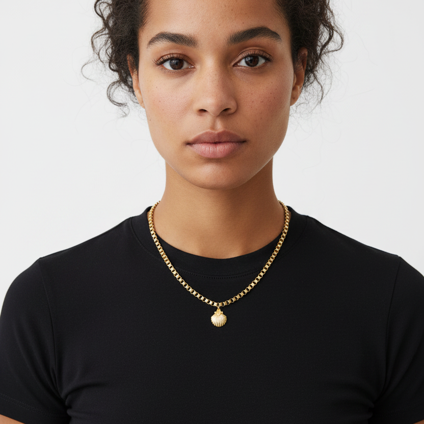 See Shells Vintage Charm Necklace