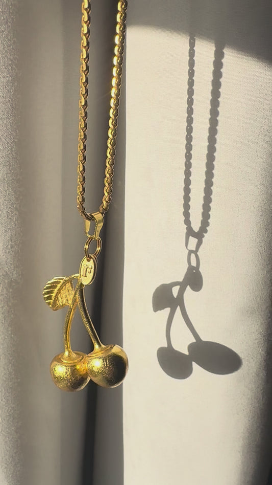 Cherry Five Cherry Pendant Necklace