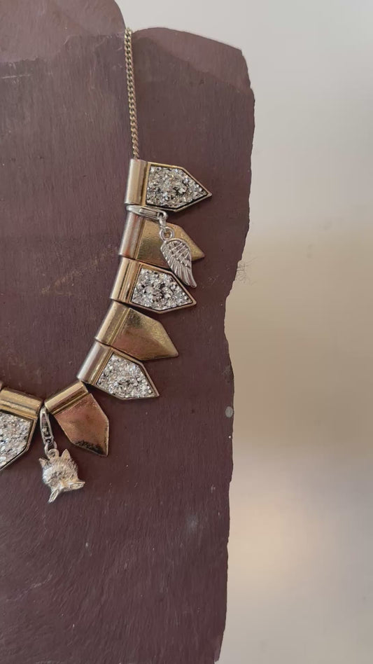 Flagged Cluster Charm Necklace